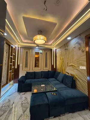 Living Room in 3 BHK Builder Floor at Mohan Garden – for Rent
