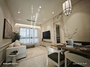 Living Room in 1 BHK Apartment at Kanakia Greenberg, Akurli – for Sale