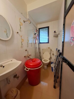 Bathroom in 1 BHK Apartment at Dedhia Daffodils, Dahisar West – for Rent
