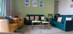 Living Room in 3 BHK Apartment at Vasant Valley Ivy Tower, Malad East – for Rent