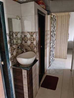 Bathroom in 1 BHK Apartment at New Ganga Yamuna CHS, Kalyan West – for Rent