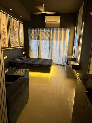 Living Room in Studio Apartment at Gaur City Center, Sector 4 Greater Noida – for Rent
