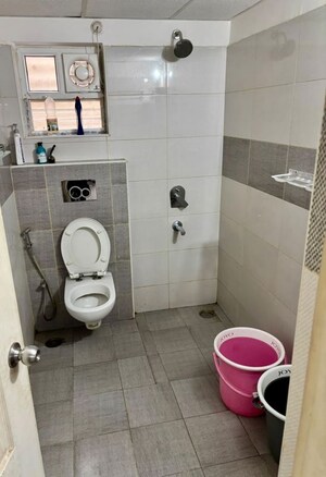 Bathroom in 3 BHK Apartment at Rajapushpa Provincia, Narsingi – for Rent