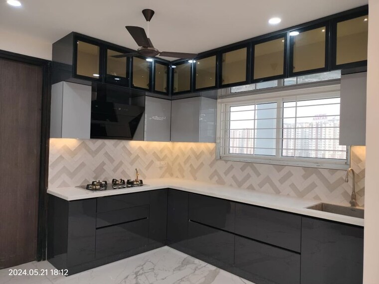 Kitchen, lansum-etania 4 Bedroom 3280 Sq.Ft. Apartment In Gachibowli Hyderabad 10760545