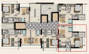 Floor Plan in 1 BHK Apartment at Borivali East – for Sale