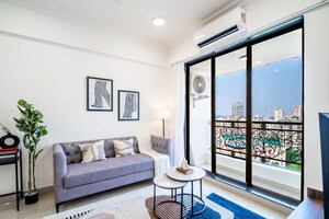 Living Room in 2 BHK Apartment at Lake Florence, Powai – for Sale