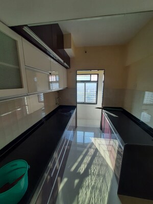Kitchen in 3 BHK Apartment at Hubtown Greenwoods, Vartak Nagar – for Rent