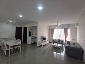 Living Room in 3 BHK Apartment at Incor Carmel Heights, Whitefield – for Rent