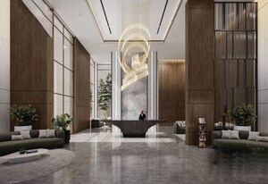Living Room in 4 BHK Apartment at Shalimar Sky Garden, Vibhuti Khand – for Sale