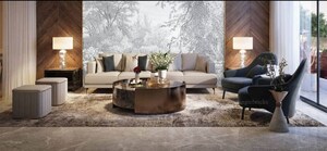 Living Room in 4 BHK Apartment at Shalimar Sky Garden, Vibhuti Khand – for Sale