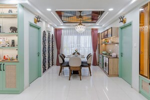Living Room in 3 BHK Apartment at Rajapushpa Regalia, Kokapet – for Sale