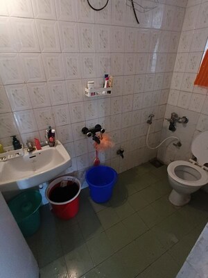 Bathroom in 3 BHK Apartment at Lokhandwala Whispering Palms, Kandivali East – for Rent