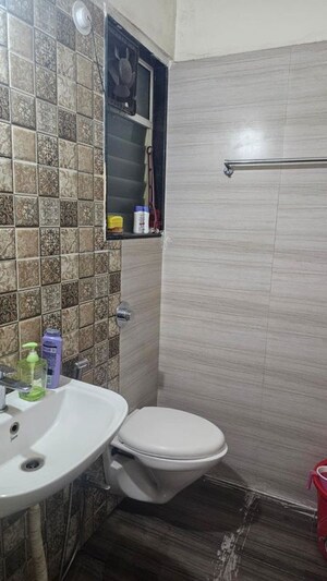 Bathroom in 1 BHK Apartment at G K Silver Land Residency, Ravet – for Rent