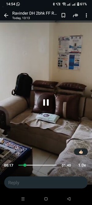 Living Room in 2 BHK Apartment at Wave Dream Homes, Wave City – for Rent