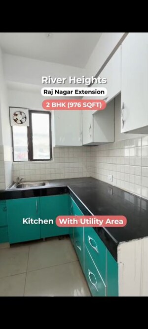 Kitchen in 2 BHK Apartment at LandCraft River Heights, Raj Nagar Extension – for Sale