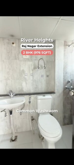 Bathroom in 2 BHK Apartment at LandCraft River Heights, Raj Nagar Extension – for Sale
