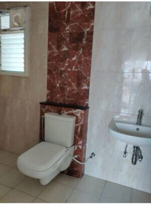 Bathroom in 2 BHK Apartment at Mantri Webcity, Hennur Road – for Rent