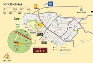 3 BHK Apartment – Map Location View at Pyramid Altia, Sector 70 - for Sale