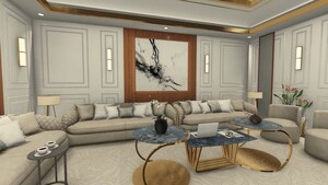 Living Room in 3 BHK Apartment at Solitaire Pride, Jhalwa – for Sale