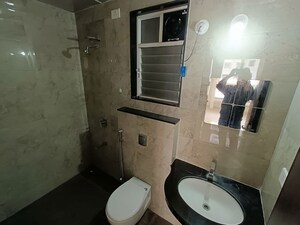 Bathroom in 2 BHK Apartment at Nyati Elysia, Kharadi – for Rent