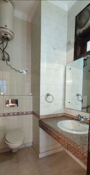 Bathroom in 3 BHK Builder Floor at Greater Kailash – for Rent