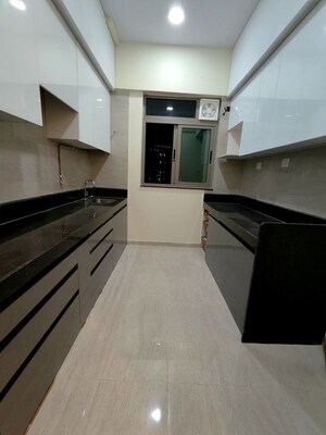 Kitchen in 2 BHK Apartment at Sheth Auris Serenity Tower 3, Malad West – for Rent
