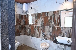 Attached Bathroom in 2 BHK Apartment at Adani Ten BKC, Bandra East – for Rent
