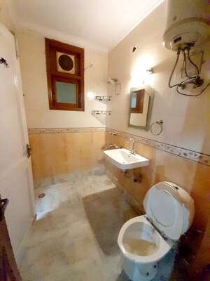 Bathroom in 3 BHK Builder Floor at Malviya Nagar – for Rent