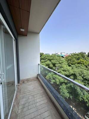 Balcony in 3 BHK Builder Floor at Sarvodaya Enclave – for Rent