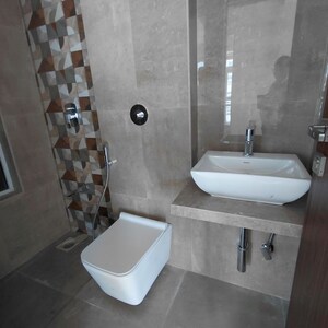 Bathroom in 1 BHK Apartment at Group Satellite Elegance, Goregaon East – for Rent