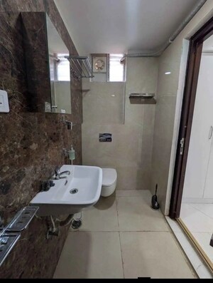 Bathroom in 3 BHK Apartment at Rajapushpa Provincia, Narsingi – for Rent
