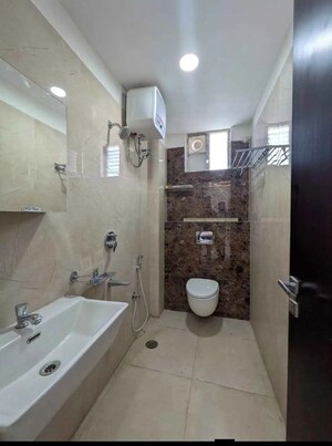 Bathroom in 3 BHK Apartment at Rajapushpa Provincia, Narsingi – for Rent