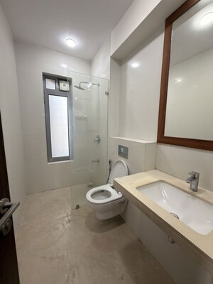 Bathroom in 3 BHK Apartment at Piramal Vaikunth, Balkum Pada – for Rent
