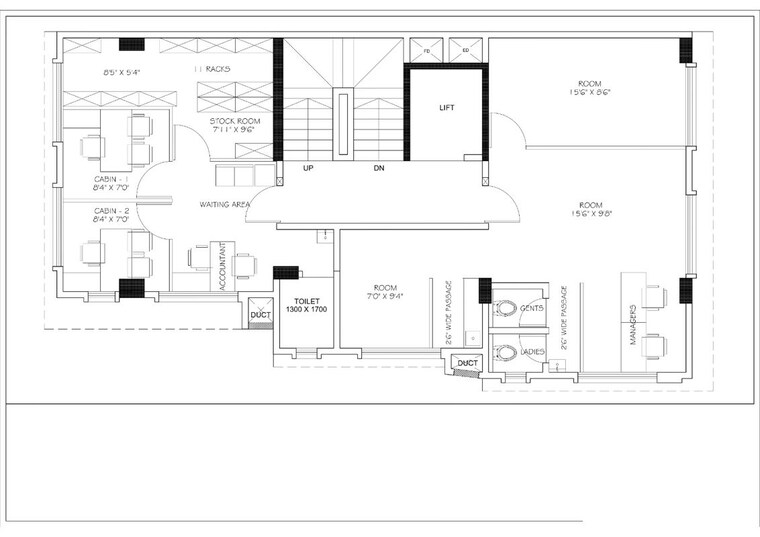 Floor Plan, unnat nagar Commercial Office Space 4200 Sq.Ft. In Unnat Nagar Mumbai 10761461