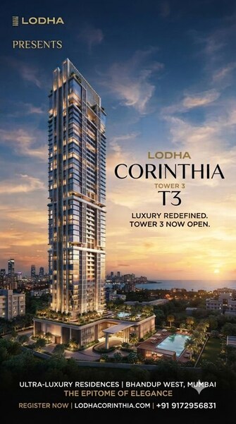 2 BHK +Apartment For Sale in Lodha Corinthia in Lbs Marg, Mumbai
