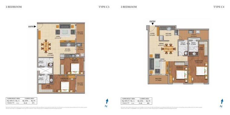 Floor Plan, adarsh-palm-retreat-mayberry 3 Bedroom 1630 Sq.Ft. Apartment In Marathahalli Orr Bangalore 10763001