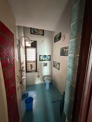 Bathroom in 2 BHK Apartment at Nirmal City Of Joy CHS Ltd, Mulund West – for Rent