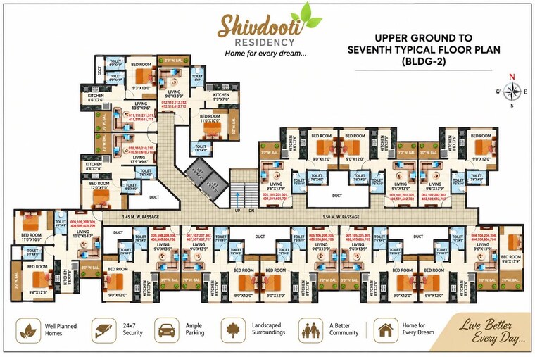 Floor Plan, ap-shivdooti-residency 1 Bedroom 401 Sq.Ft. Apartment In Ambivali Thane 10763071