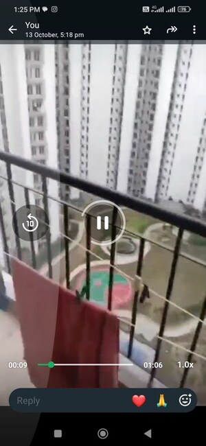 Balcony in 1 BHK Apartment at Amrapali Ivory Heights, Amrapali Dream Valley – for Sale