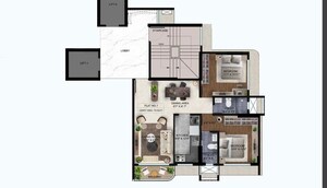 Floor Plan in 2 BHK Apartment at Harsh Tulip, Sion – for Sale