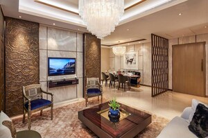 Living Room in 4 BHK Apartment at Indiabulls Blu, Worli – for Rent
