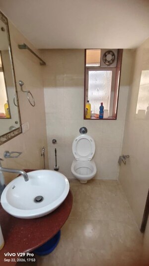 Bathroom in 2 BHK Apartment at Raheja Sunglow, Powai – for Rent