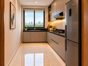 Kitchen in 1 BHK Apartment at Greencrew Riddhi Siddhi NX, Kalher – for Sale