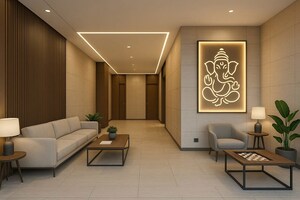 Living Room in 1 BHK Apartment at Greencrew Riddhi Siddhi NX, Kalher – for Sale