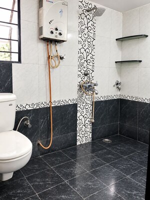 Bathroom in 2.5 BHK Apartment at Kalpanamati CHS, Aundh – for Rent