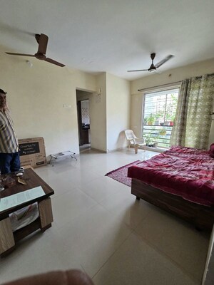Living Room in 1 BHK Apartment at Piramal Vaikunth, Balkum Pada – for Rent