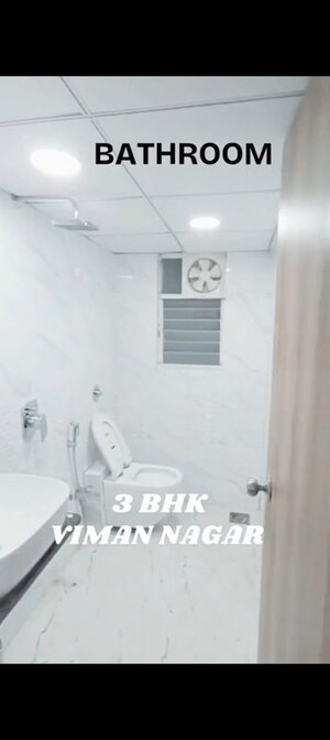 Bathroom in 3 BHK Apartment at Neco NX, Viman Nagar – for Rent