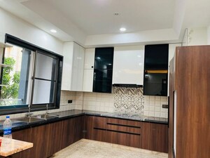 Kitchen in 4 BHK Builder Floor at Sushant Lok I – for Rent