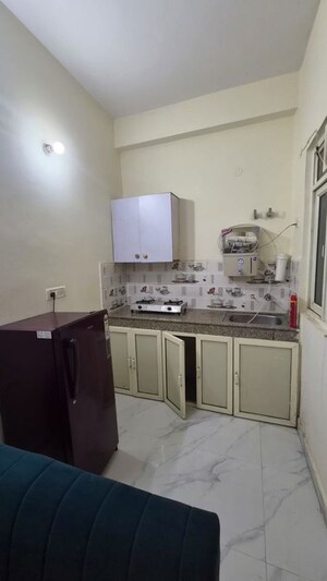 Kitchen in 1 BHK Builder Floor at Freedom Fighters Enclave – for Rent