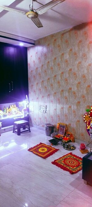 Bedroom in 3 BHK Apartment at Balaji Dwarika Galaxy, Shastripuram – for Rent